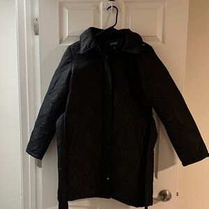 Jones New York Women's Dark Quilted Puffer Jacket